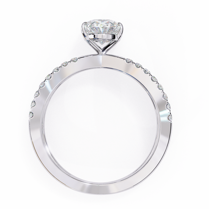 Verona Apex Oval Solitaire Ring