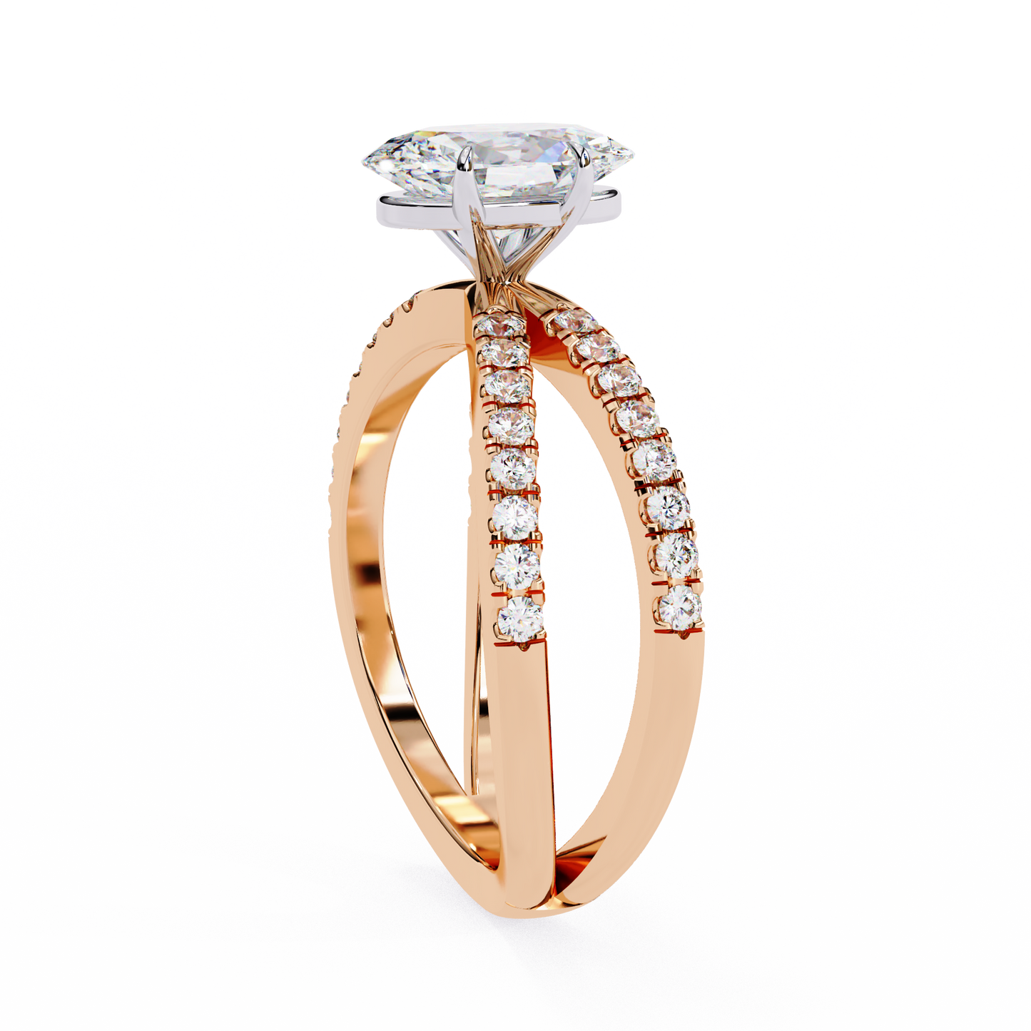 Verona Apex Oval Solitaire Ring