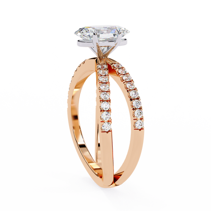 Verona Apex Oval Solitaire Ring