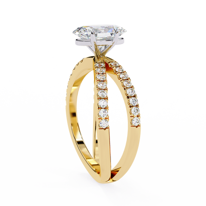 Verona Apex Oval Solitaire Ring
