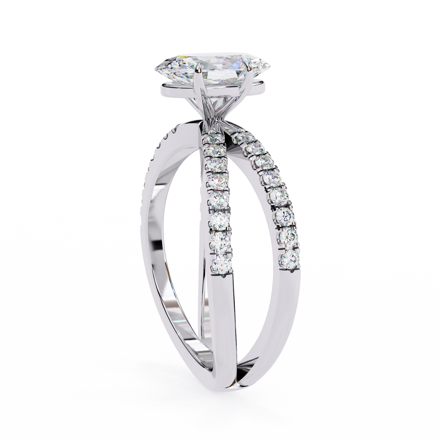 Verona Apex Oval Solitaire Ring