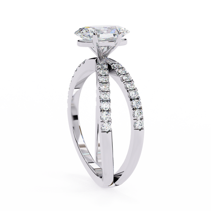 Verona Apex Oval Solitaire Ring