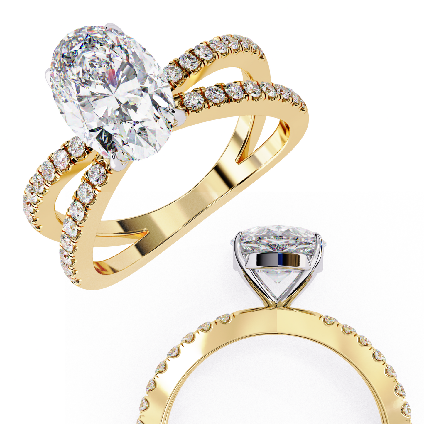 Verona Apex Oval Solitaire Ring
