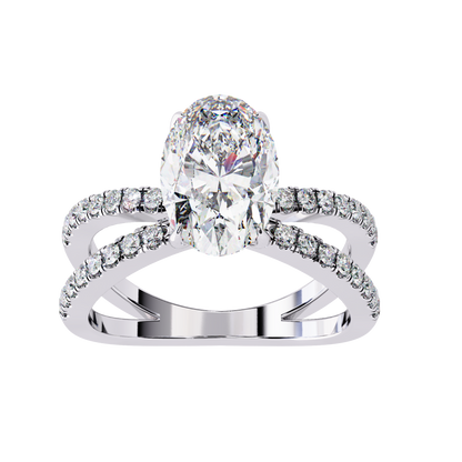 Verona Apex Oval Solitaire Ring