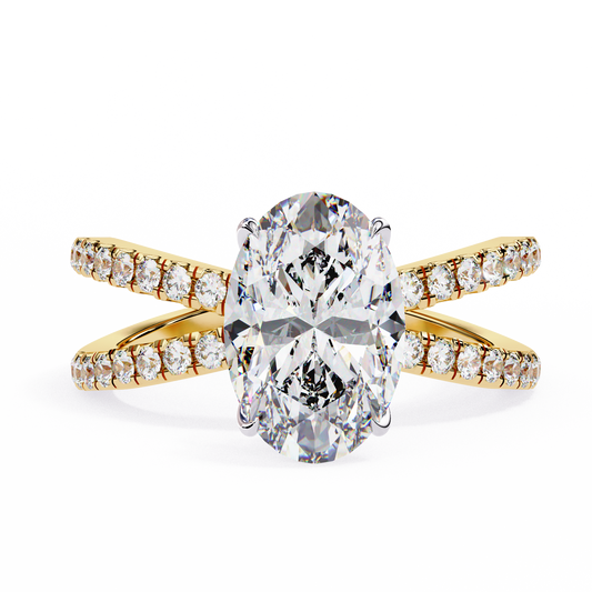Verona Apex Oval Solitaire Ring