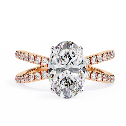 Verona Apex Oval Solitaire Ring