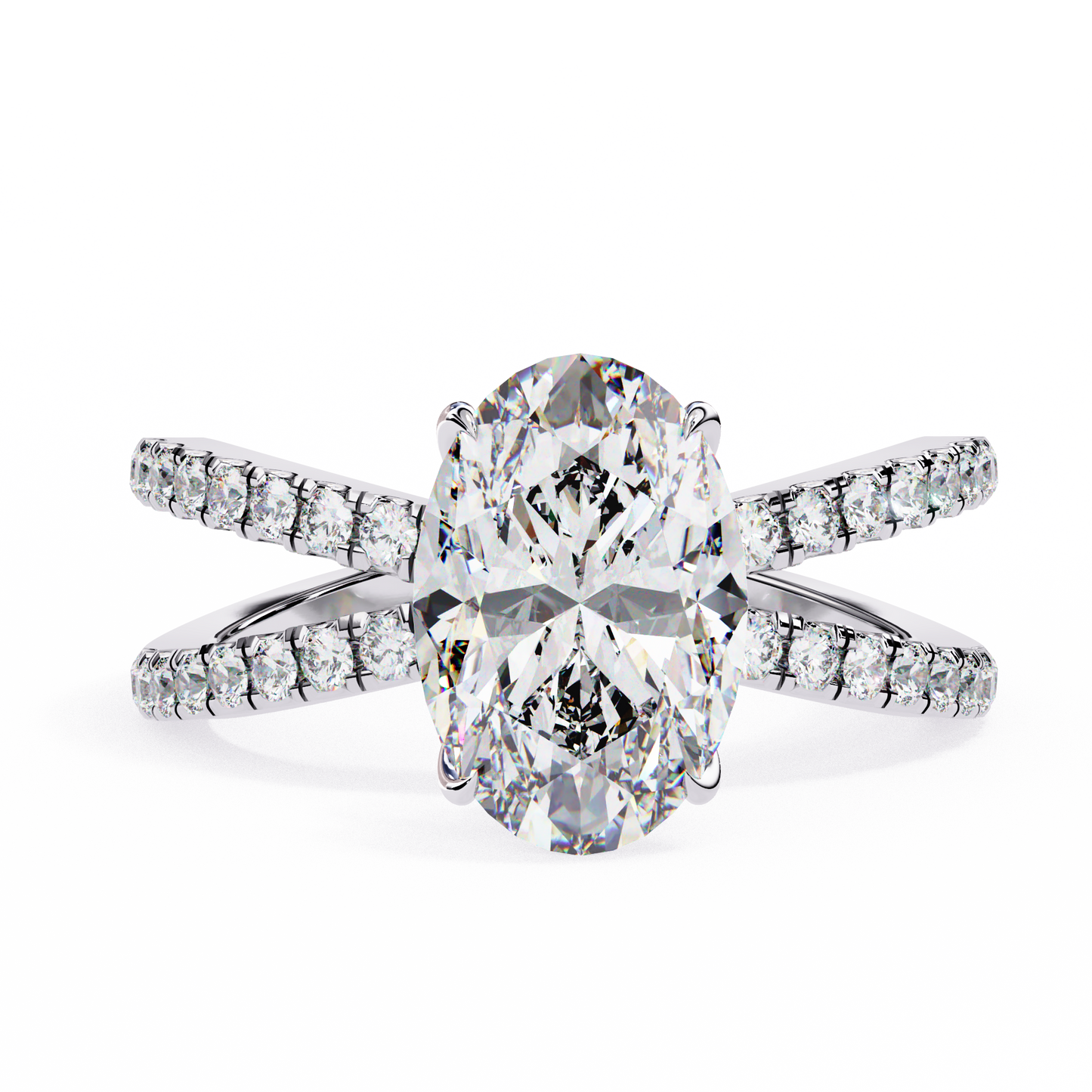 Verona Apex Oval Solitaire Ring
