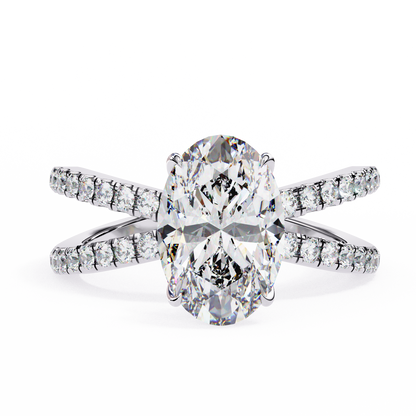 Verona Apex Oval Solitaire Ring