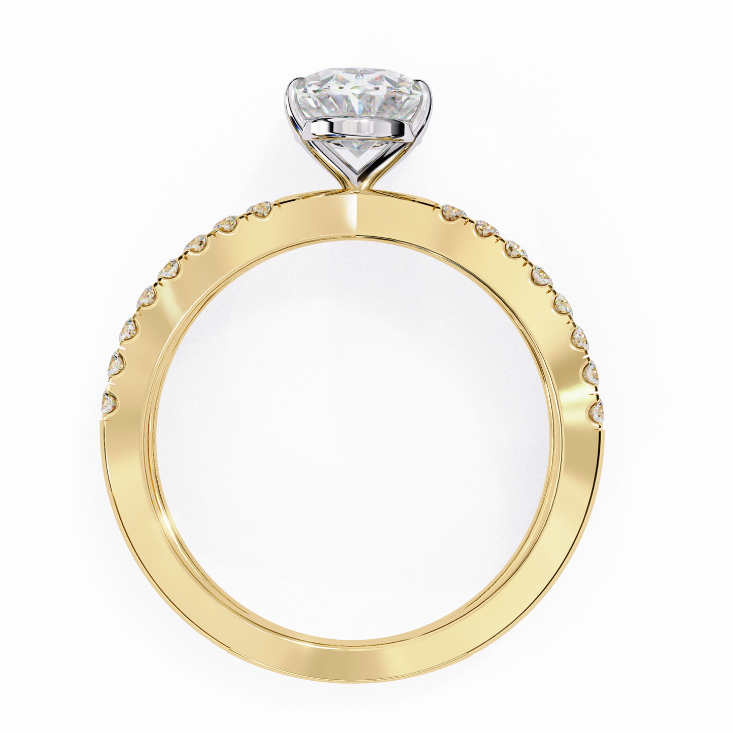 Verona Apex Oval Solitaire Ring