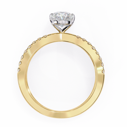 Verona Apex Oval Solitaire Ring