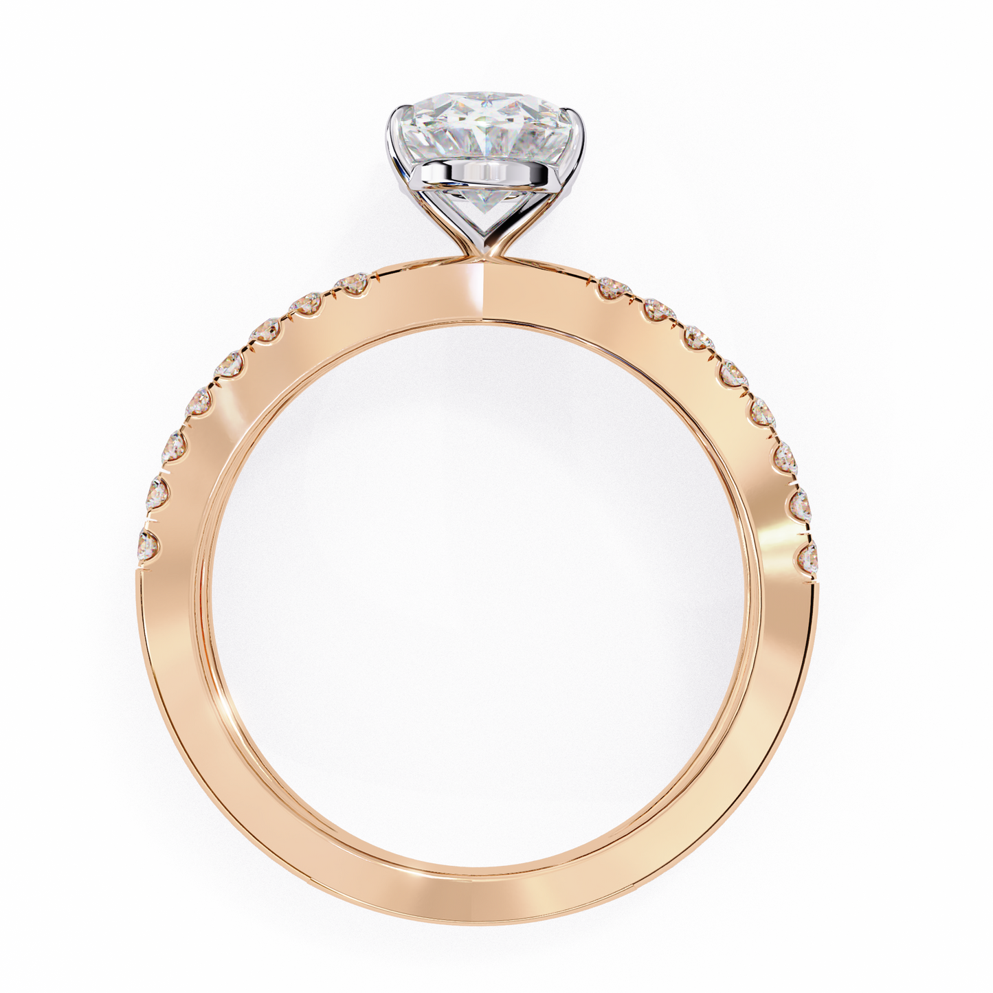 Verona Apex Oval Solitaire Ring