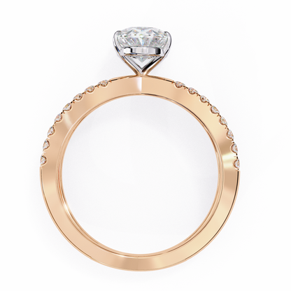 Verona Apex Oval Solitaire Ring