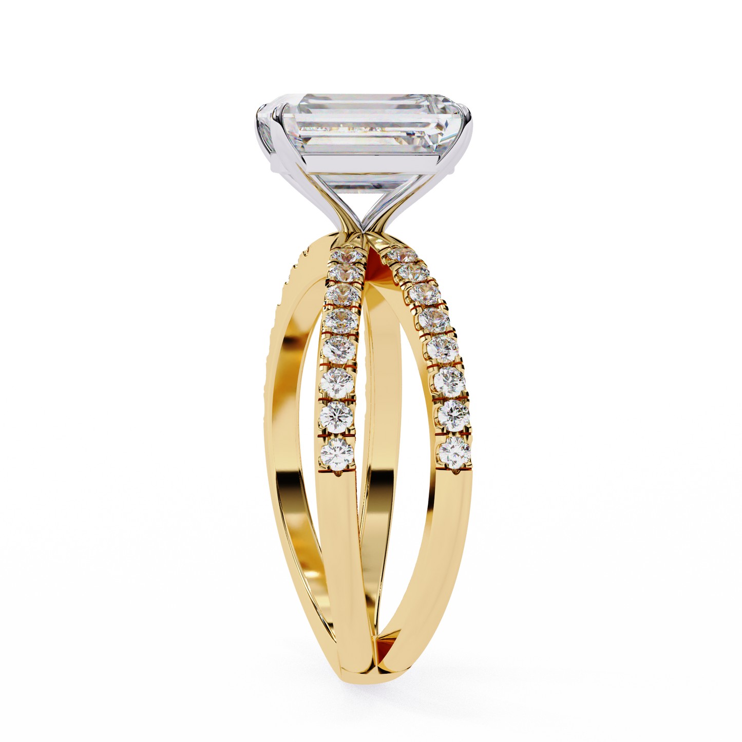 Prima Stella Emerald Solitaire Ring