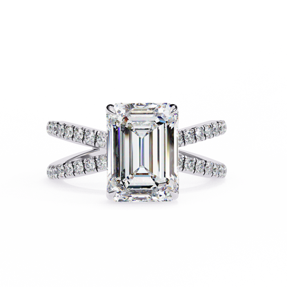 Prima Stella Emerald Solitaire Ring