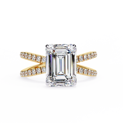Prima Stella Emerald Solitaire Ring