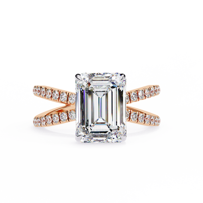 Prima Stella Emerald Solitaire Ring