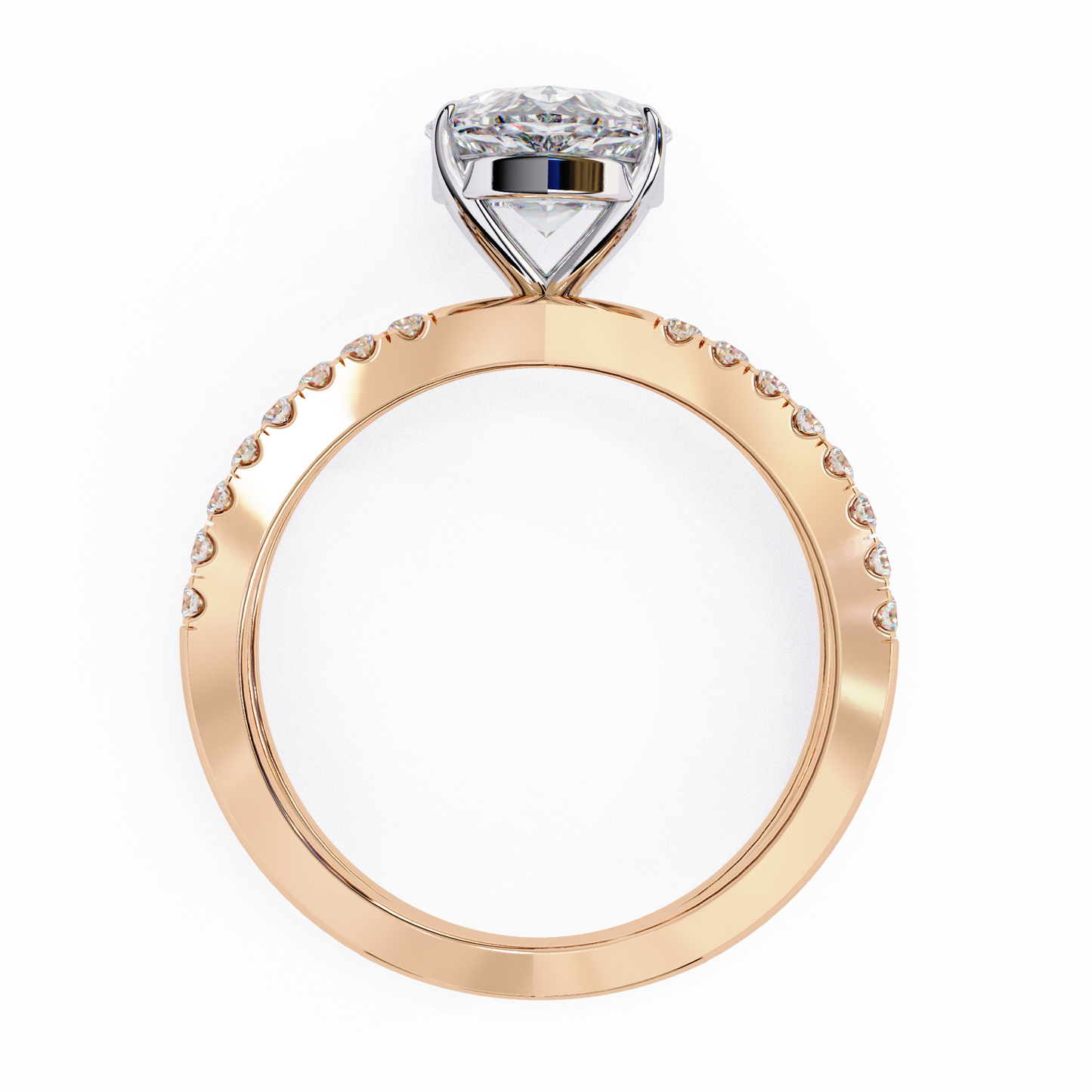 Bianca Vero Pear Solitaire Ring