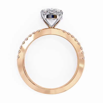 Bianca Vero Pear Solitaire Ring
