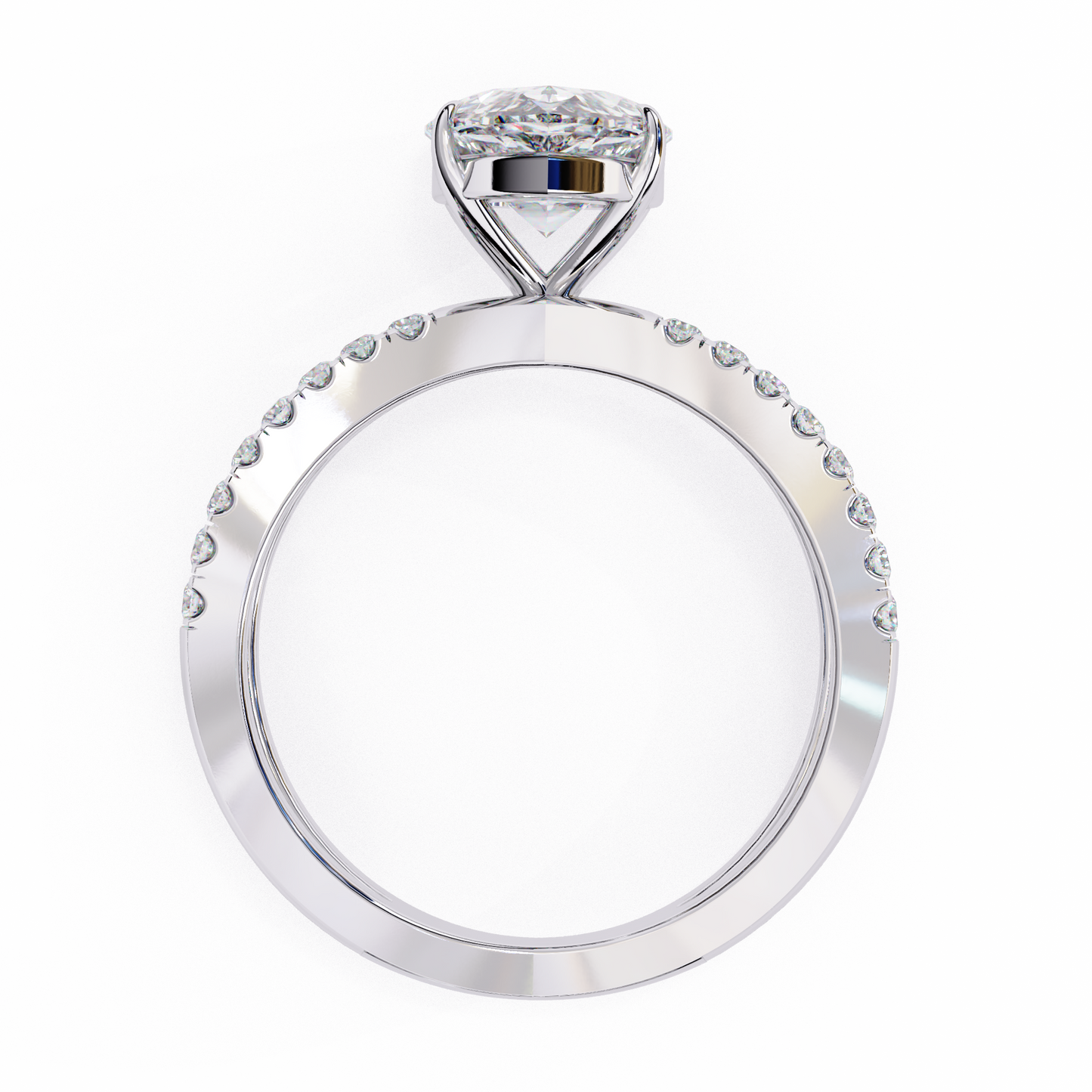 Bianca Vero Pear Solitaire Ring