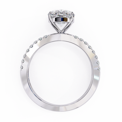 Bianca Vero Pear Solitaire Ring