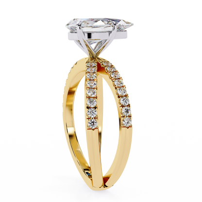 Bianca Vero Pear Solitaire Ring