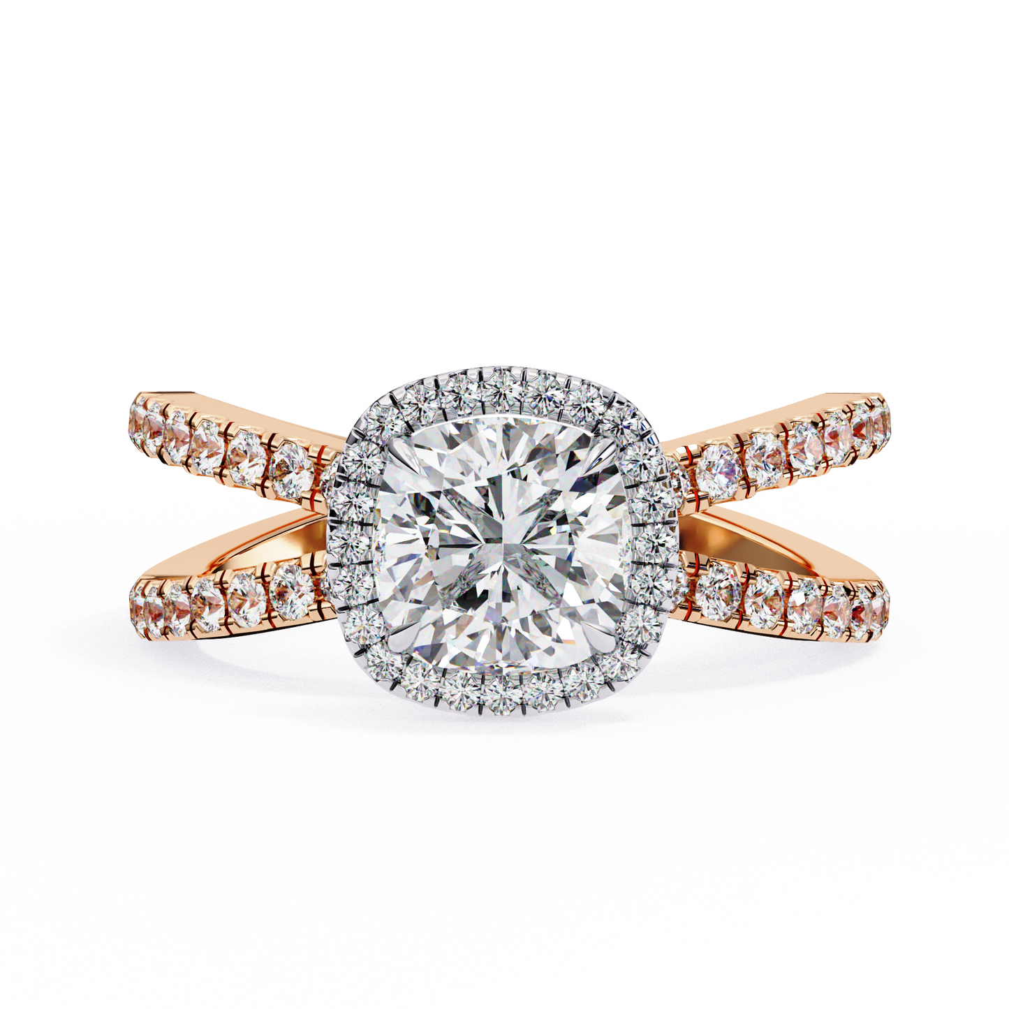 Belladore Pivot Cushion Solitaire Ring