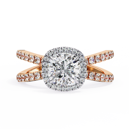 Belladore Pivot Cushion Solitaire Ring