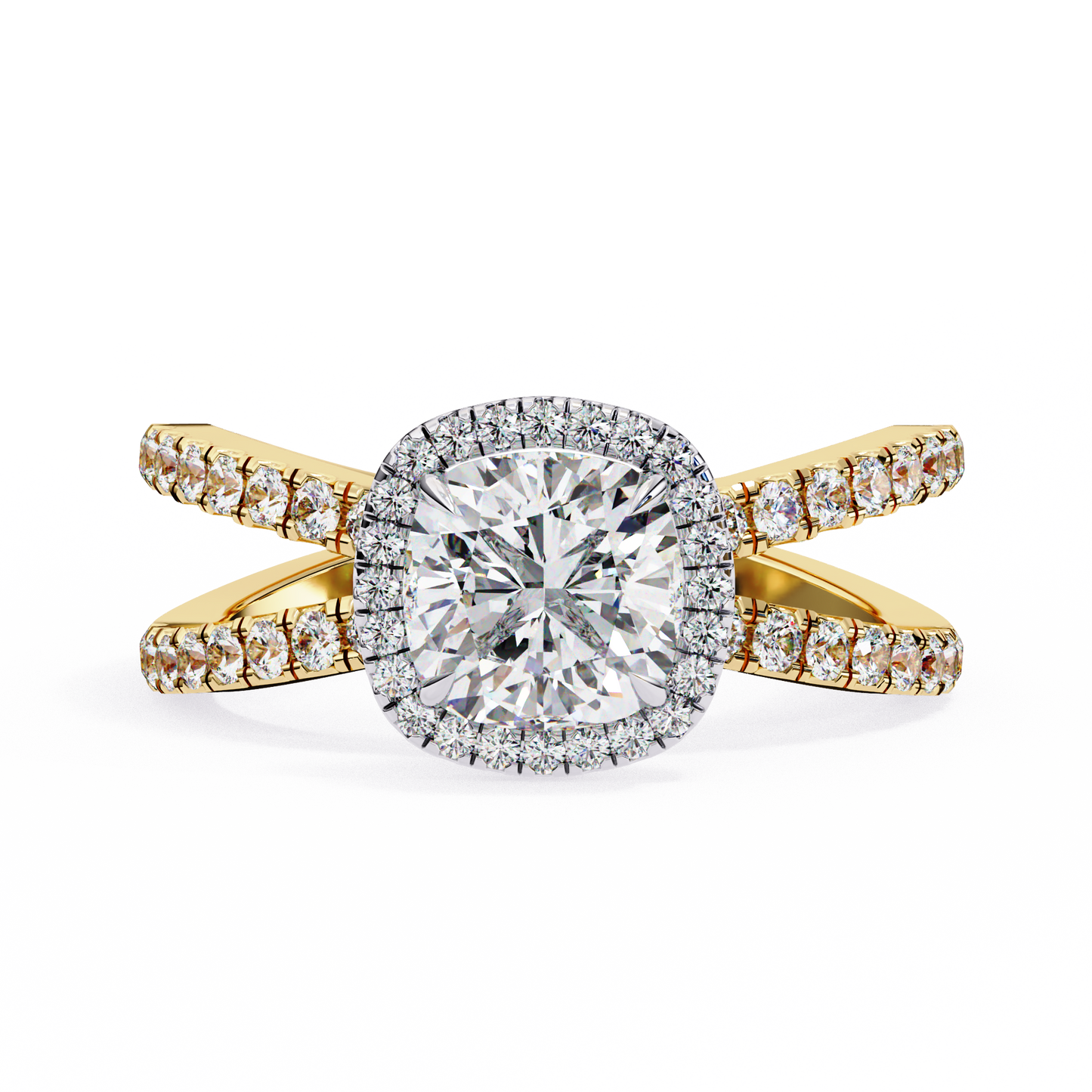 Belladore Pivot Cushion Solitaire Ring