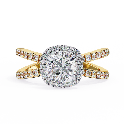 Belladore Pivot Cushion Solitaire Ring