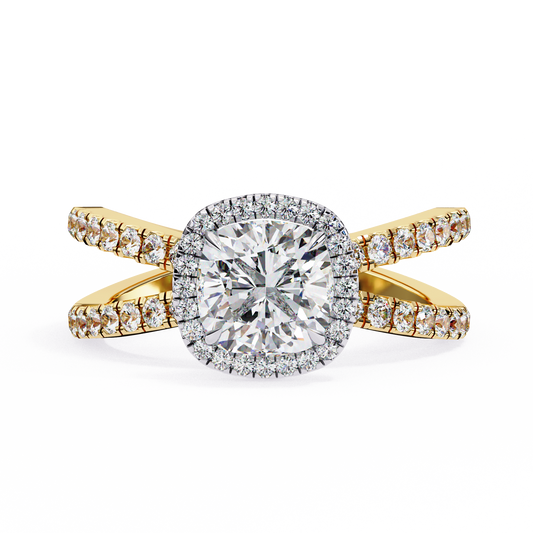 Belladore Pivot Cushion Solitaire Ring