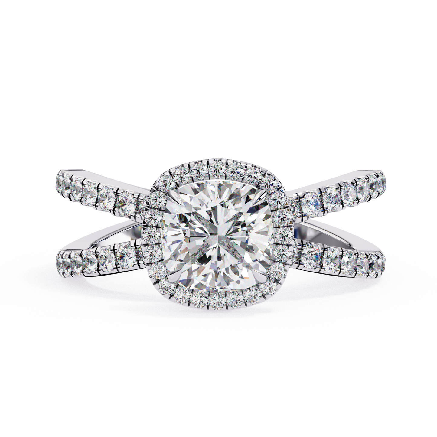 Belladore Pivot Cushion Solitaire Ring