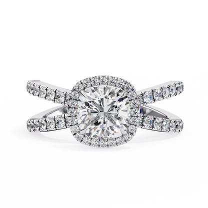 Belladore Pivot Cushion Solitaire Ring
