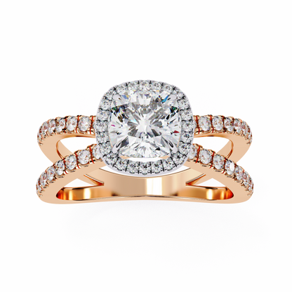Belladore Pivot Cushion Solitaire Ring