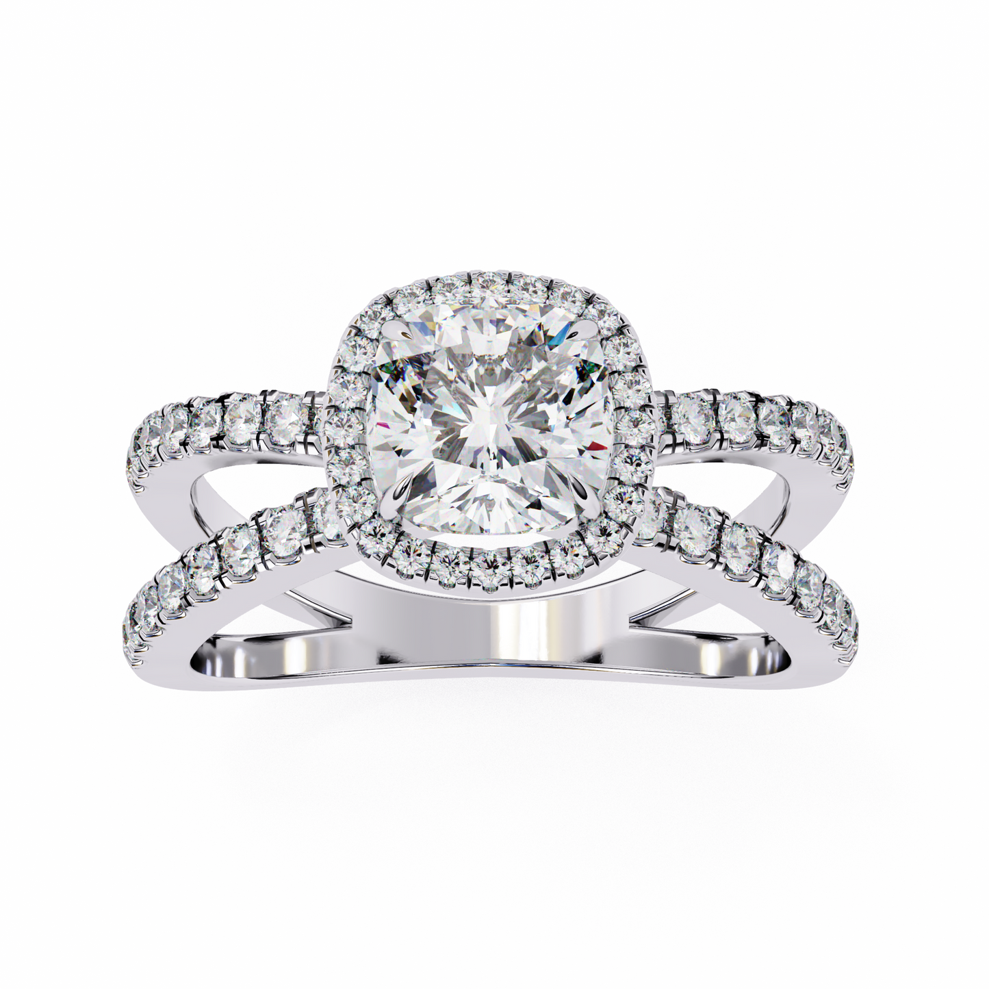 Belladore Pivot Cushion Solitaire Ring