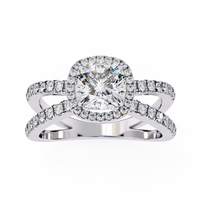 Belladore Pivot Cushion Solitaire Ring