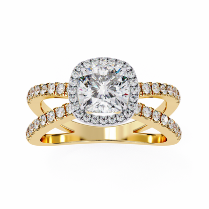Belladore Pivot Cushion Solitaire Ring