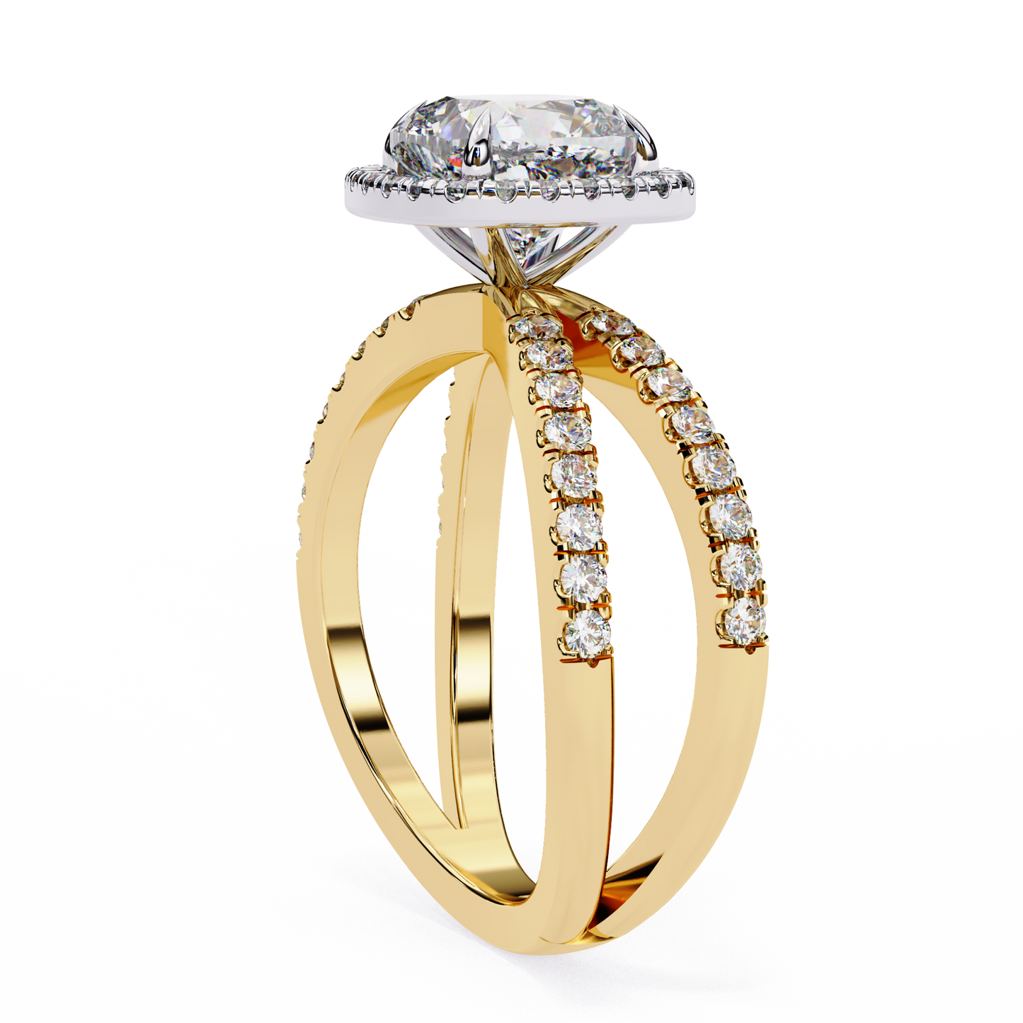 Belladore Pivot Cushion Solitaire Ring