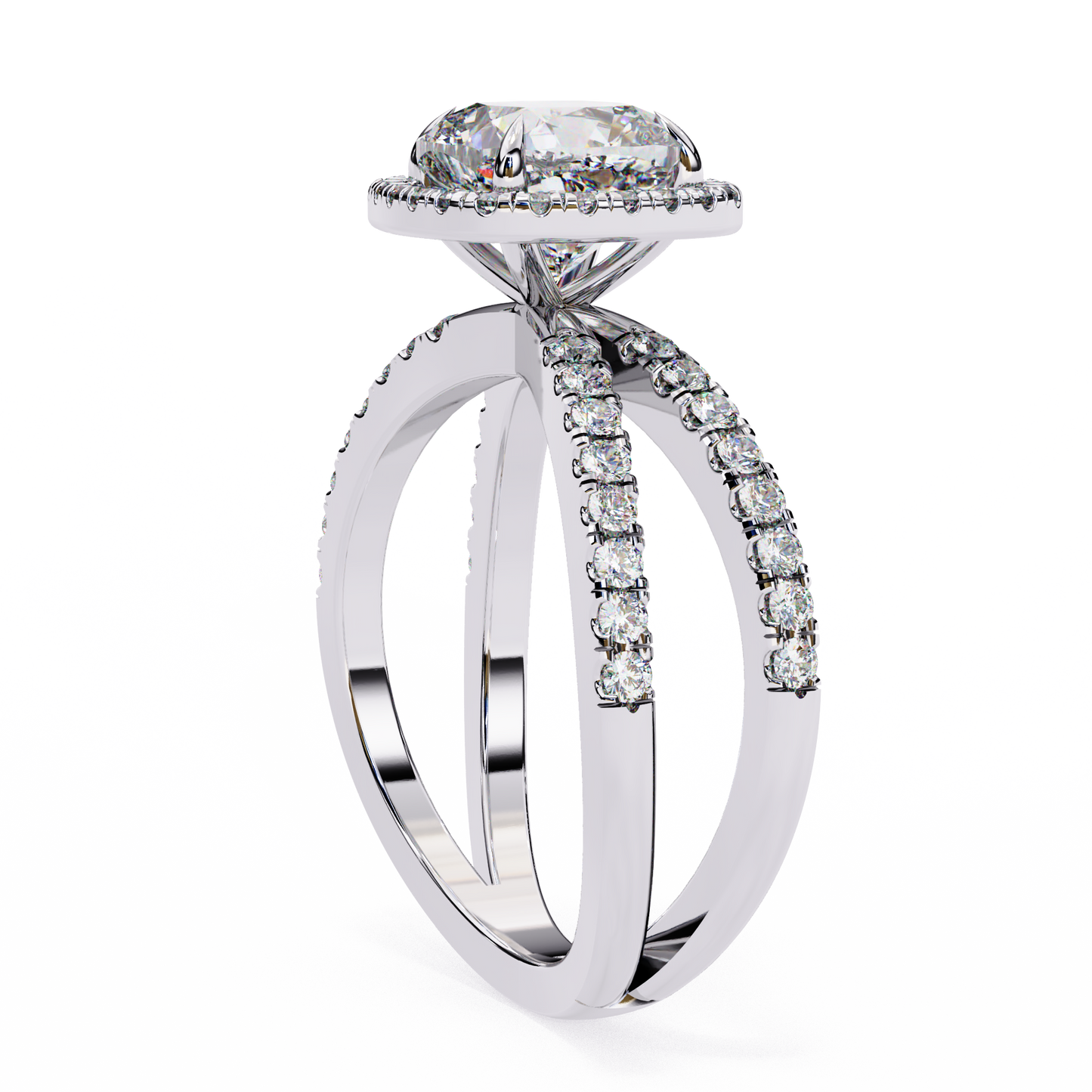 Belladore Pivot Cushion Solitaire Ring