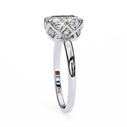 Aveline Pure Emerald Cut Solitaire Ring