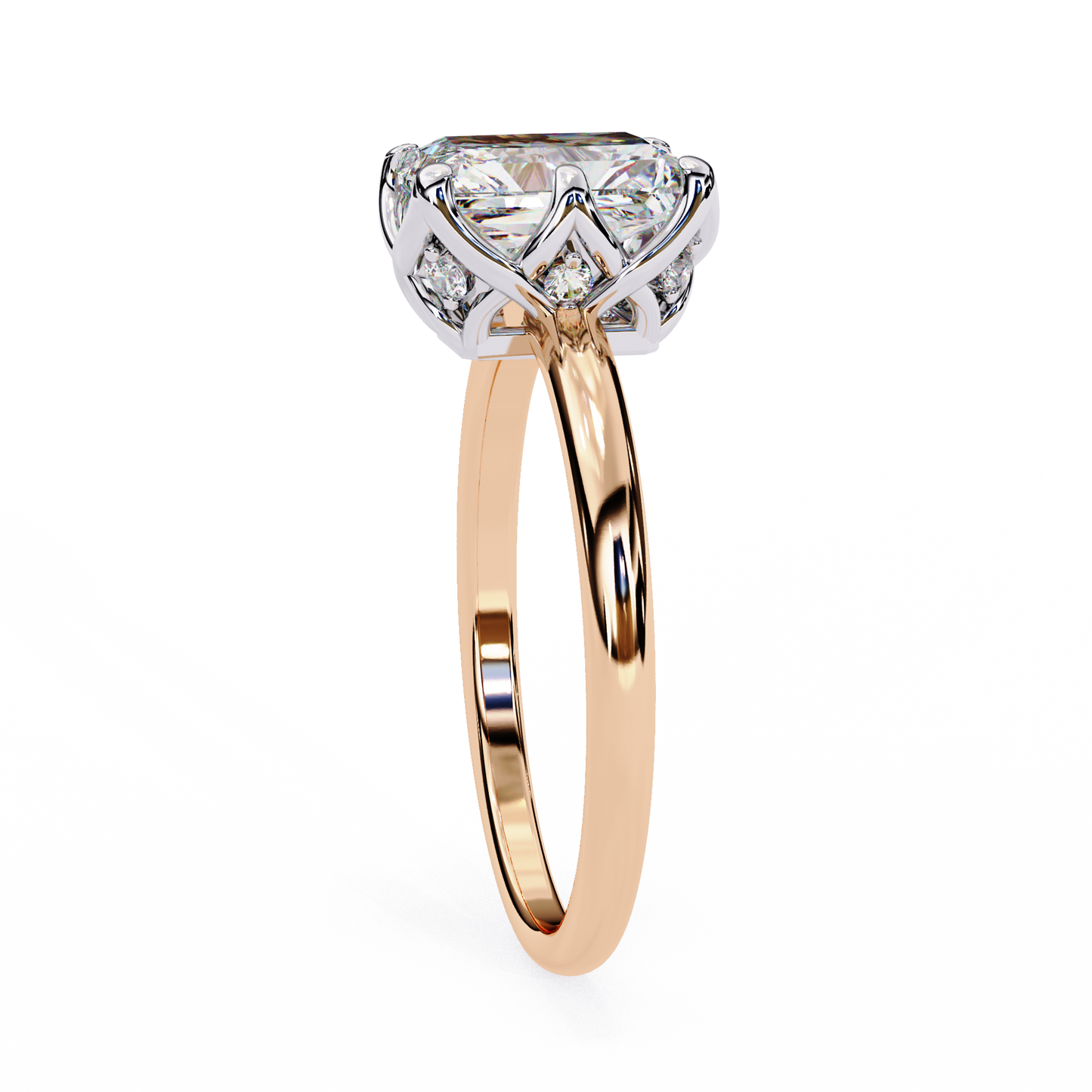 Aveline Pure Emerald Cut Solitaire Ring
