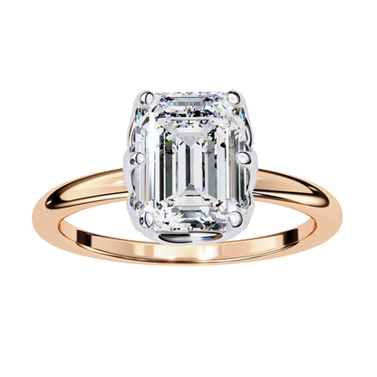 Aveline Pure Emerald Cut Solitaire Ring
