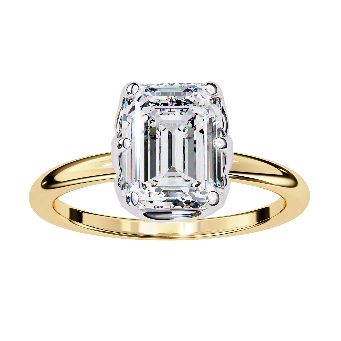 Aveline Pure Emerald Cut Solitaire Ring
