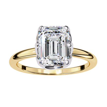 Aveline Pure Emerald Cut Solitaire Ring