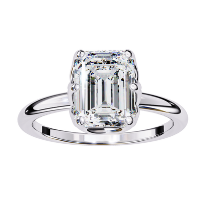 Aveline Pure Emerald Cut Solitaire Ring
