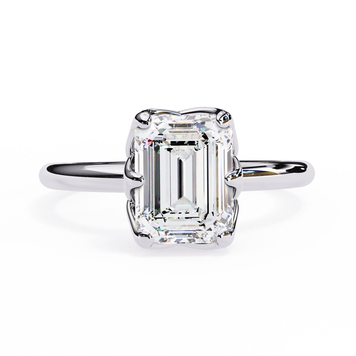 Aveline Pure Emerald Cut Solitaire Ring
