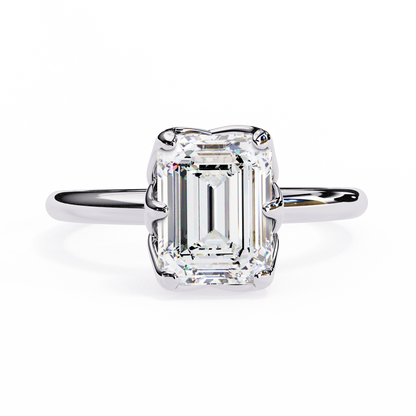 Aveline Pure Emerald Cut Solitaire Ring