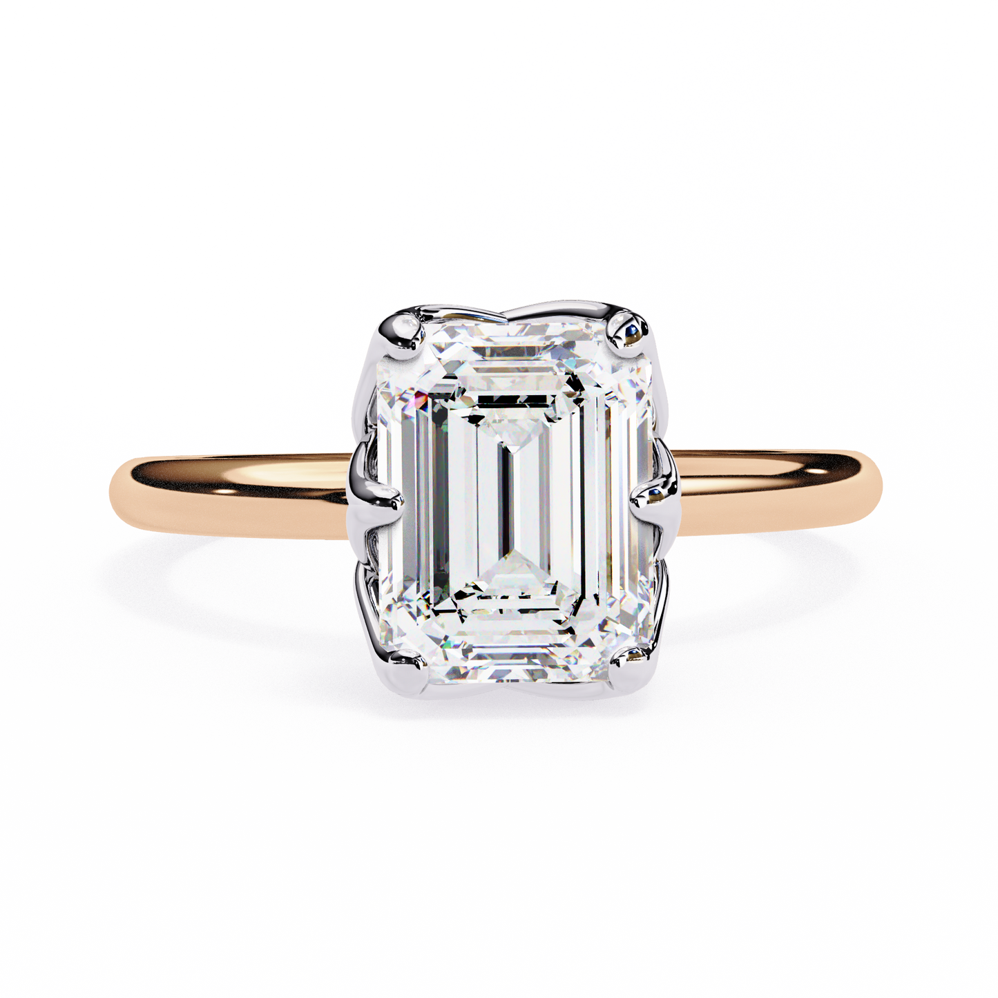 Aveline Pure Emerald Cut Solitaire Ring