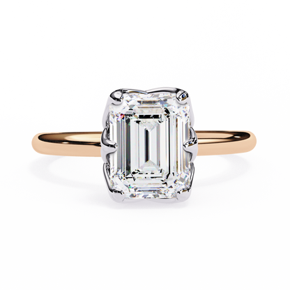 Aveline Pure Emerald Cut Solitaire Ring