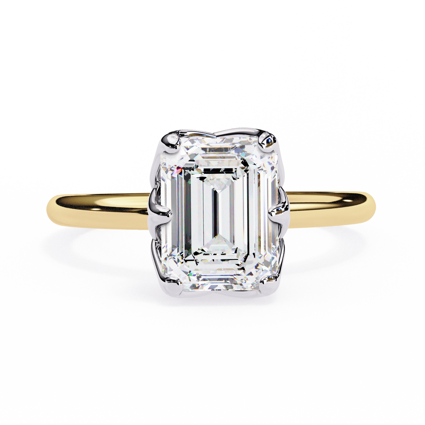 Aveline Pure Emerald Cut Solitaire Ring