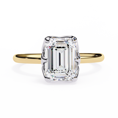 Aveline Pure Emerald Cut Solitaire Ring